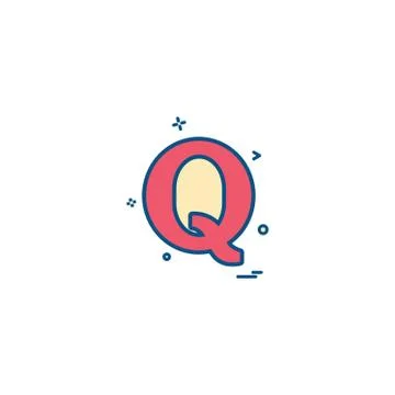 Quora icon design vector Illustrazione stock