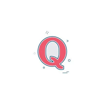 Quora icon design vector Illustrazione stock