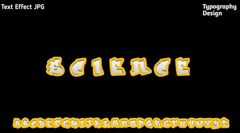 &amp;quot;The Action&amp;quot; text effect with complete uppercase alphabet set Stock Illustration