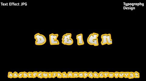 &amp;quot;The Action&amp;quot; text effect with complete uppercase alphabet set Stock Illustration