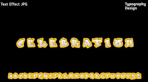 &amp;quot;The Action&amp;quot; text effect with complete uppercase alphabet set Illustration