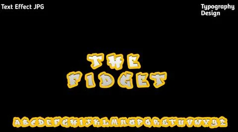&amp;quot;The Action&amp;quot; text effect with complete uppercase alphabet set Stock Illustration