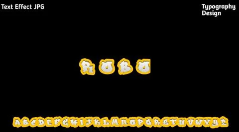 &amp;quot;The Action&amp;quot; text effect with complete uppercase alphabet set Stock Illustration