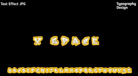 &amp;quot;The Action&amp;quot; text effect with complete uppercase alphabet set Stock Illustration
