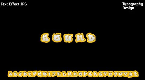 &amp;quot;The Action&amp;quot; text effect with complete uppercase alphabet set 库存插图