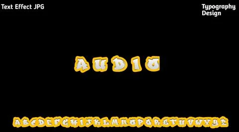 &amp;quot;The Action&amp;quot; text effect with complete uppercase alphabet set 库存插图