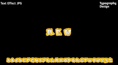 &amp;quot;The Action&amp;quot; text effect with complete uppercase alphabet set Stock Illustration