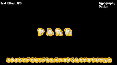 &amp;quot;The Action&amp;quot; text effect with complete uppercase alphabet set Stock Illustration