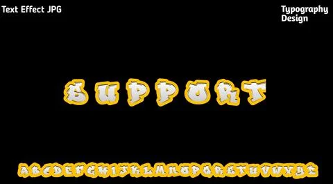 &amp;quot;The Action&amp;quot; text effect with complete uppercase alphabet set Stock Illustration
