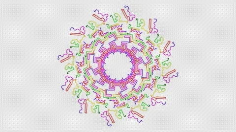 Quotas Visuals Mandalas 2 of 8 set Stock Footage 141098499