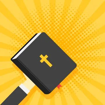 Quotation from the bible, the place empty for text. Holy Book Scripture. Chri 库存插图