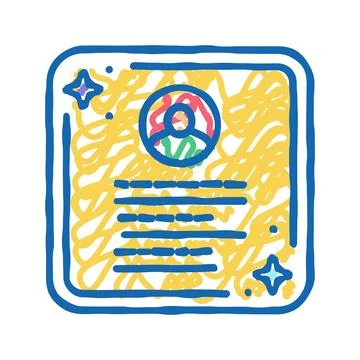 Quotation customer testimonial icon doodle illustration Stock Illustration