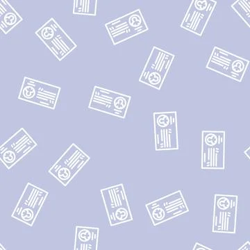 Quotation customer testimonial line vector seamless pattern Stock Illustration