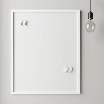 Quotation mark quotation in the room wall Stock Illustration