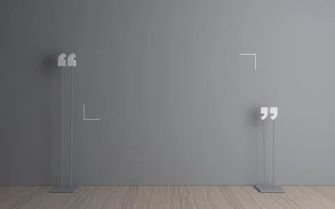 Quotation mark in the room Stock Illustration