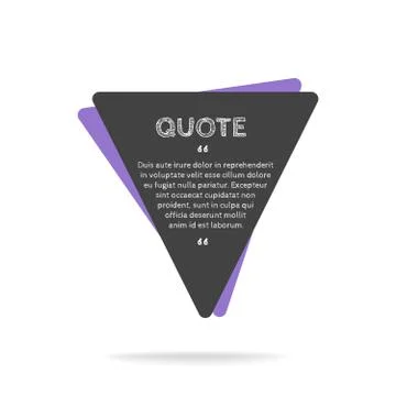 Quotation mark speech bubble. Empty quote blank citation template. Stock-Illustration