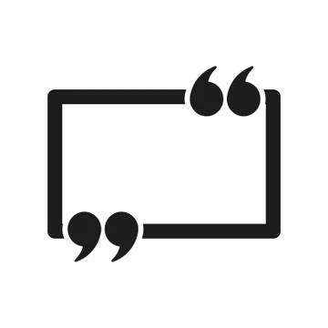 The Quotation Mark Speech Bubble icon. Quotes, citation, opinion symbol. Flat Stock-Illustration