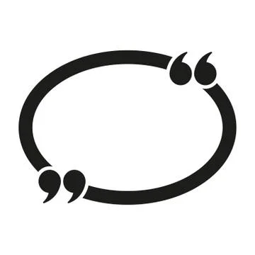 The Quotation Mark Speech Bubble icon. Quotes, citation, opinion symbol. Flat Stock-Illustration