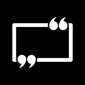 The Quotation Mark Speech Bubble icon. Quotes, citation, opinion symbol. Flat Stock-Illustration
