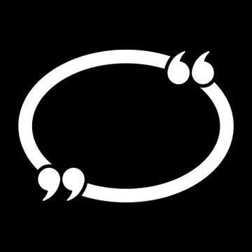 The Quotation Mark Speech Bubble icon. Quotes, citation, opinion symbol. Flat Stock-Illustration