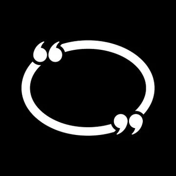 The Quotation Mark Speech Bubble icon. Quotes, citation, opinion symbol. Flat Stock-Illustration