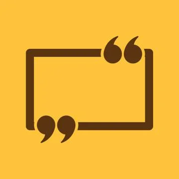 The Quotation Mark Speech Bubble icon. Quotes, citation, opinion symbol. Flat Stock-Illustration