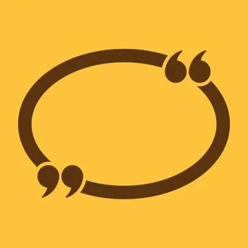 The Quotation Mark Speech Bubble icon. Quotes, citation, opinion symbol. Flat Stock-Illustration