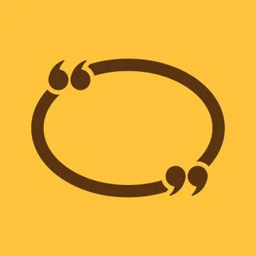 The Quotation Mark Speech Bubble icon. Quotes, citation, opinion symbol. Flat Stock-Illustration