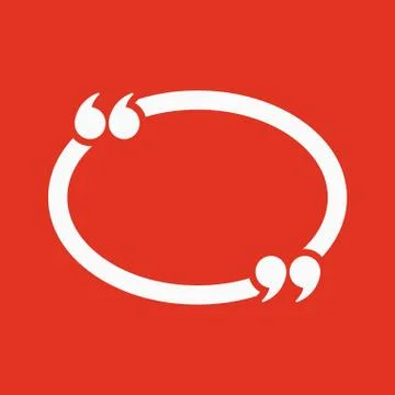 The Quotation Mark Speech Bubble icon. Quotes, citation, opinion symbol. Flat Stock-Illustration