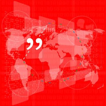 Quotation Mark Speech Bubble. Quote sign icon. Abstract background. Stock Illustration