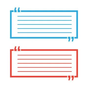 Quotation Mark speech bubble. Quote sign icon. Stock Illustration