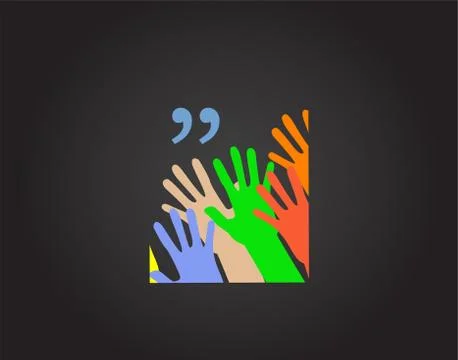 Quotation Mark Speech Bubble. Quote sign icon. Abstract background. Stock Illustration