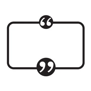 Quotation Mark Speech Bubble sign icon Illustration design Stock Illustration