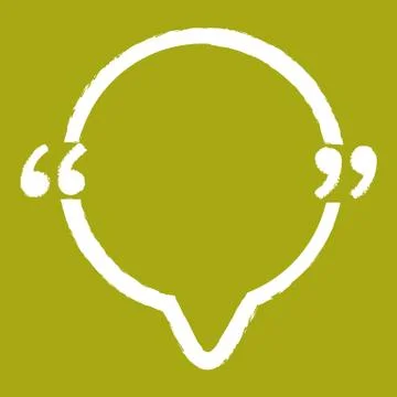Quotation Mark Speech Bubble sign icon Illustration design Stock Illustration