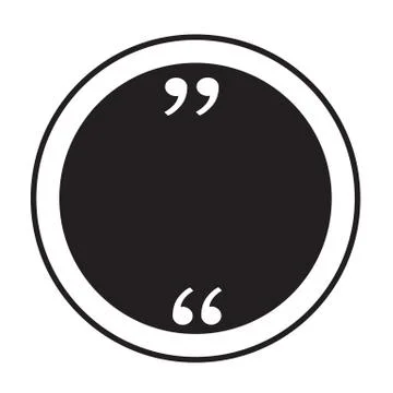 Quotation Mark Speech Bubble sign icon Illustration design Stock Illustration