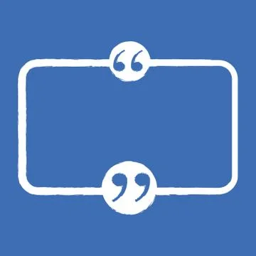 Quotation Mark Speech Bubble sign icon Illustration design Stock Illustration