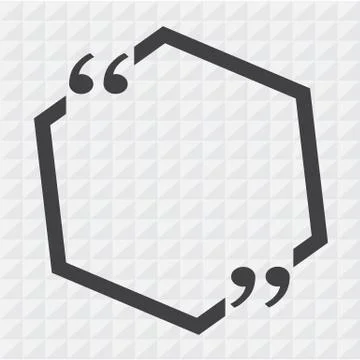 Quotation Mark Speech Bubble sign icon Illustration design Stock Illustration