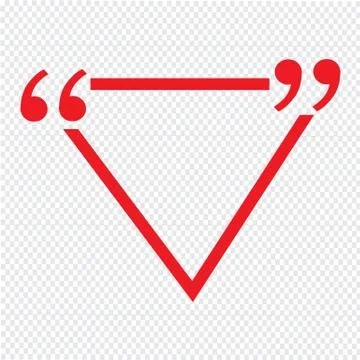 Quotation Mark Speech Bubble sign icon Illustration design Stock Illustration