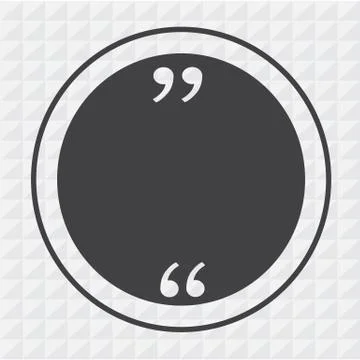 Quotation Mark Speech Bubble sign icon Illustration design Stock Illustration