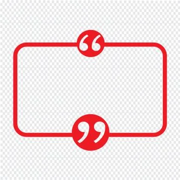 Quotation Mark Speech Bubble sign icon Illustration design Stock Illustration