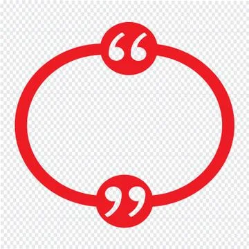 Quotation Mark Speech Bubble sign icon Illustration design Stock Illustration