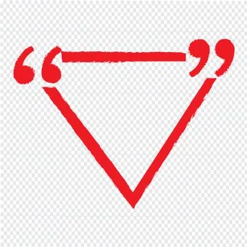 Quotation Mark Speech Bubble sign icon Illustration design Stock Illustration