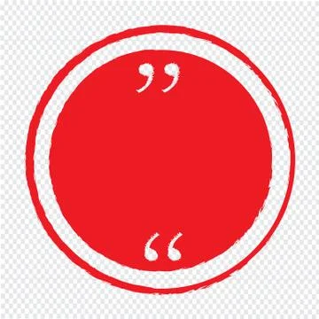 Quotation Mark Speech Bubble sign icon Illustration design Stock Illustration