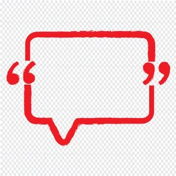 Quotation Mark Speech Bubble sign icon Illustration design Stock Illustration