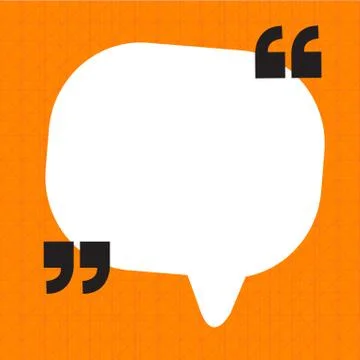 Quotation Mark Speech Bubble sign icon Illustration design Stock Illustration