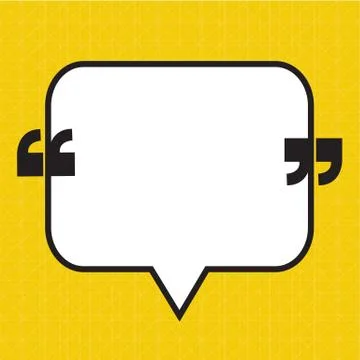 Quotation Mark Speech Bubble sign icon Illustration design Stock Illustration