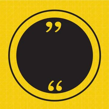 Quotation Mark Speech Bubble sign icon Illustration design Stock Illustration