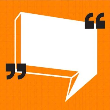 Quotation Mark Speech Bubble sign icon Illustration design Stock Illustration