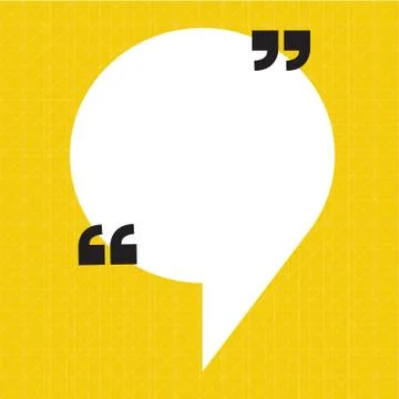 Quotation Mark Speech Bubble sign icon Illustration design Stock Illustration