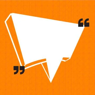 Quotation Mark Speech Bubble sign icon Illustration design Stock Illustration